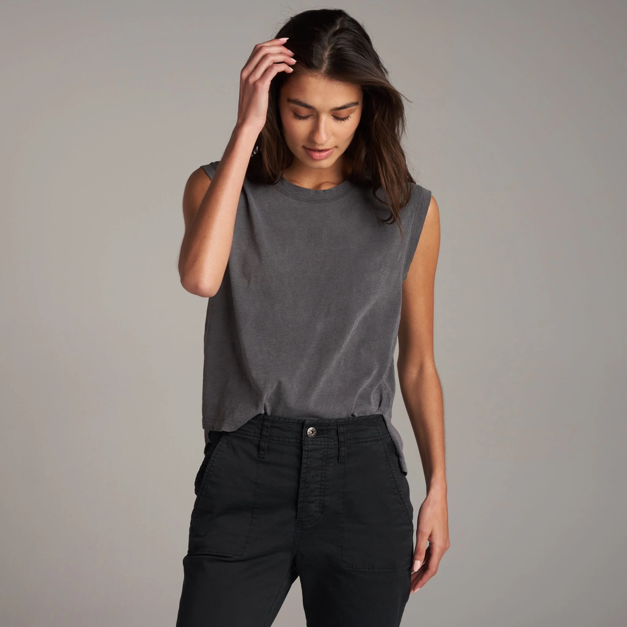 Camisa sin mangas Rowan Savannah de algodón con musculoso para mujer - Imagen 17 de 40