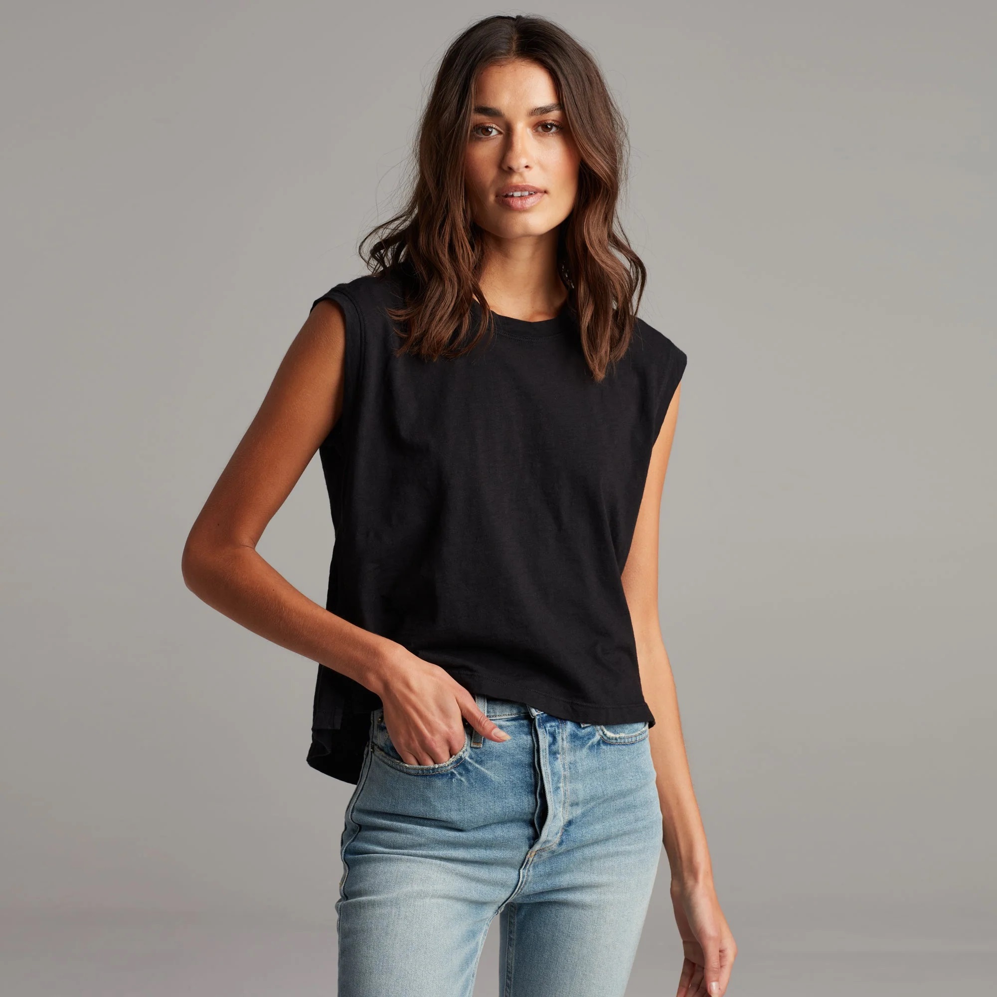 Camisa sin mangas Rowan Savannah de algodón con musculoso para mujer - Imagen 32 de 40