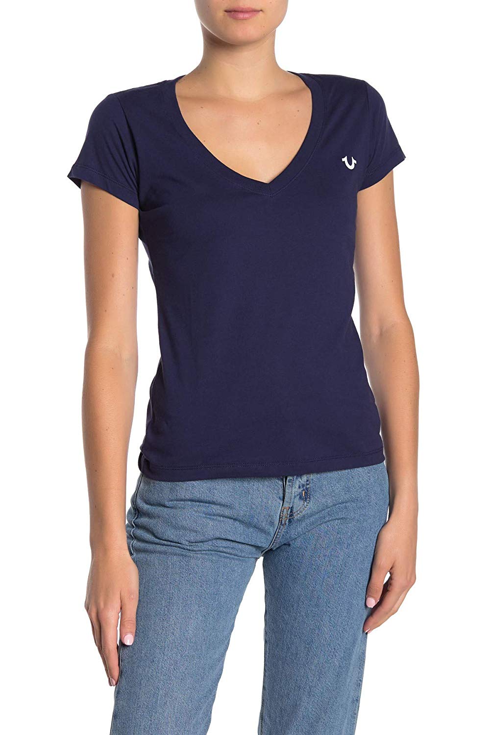 T-shirt femme à col en V True Religion Big Horseshoe - Photo 4/11