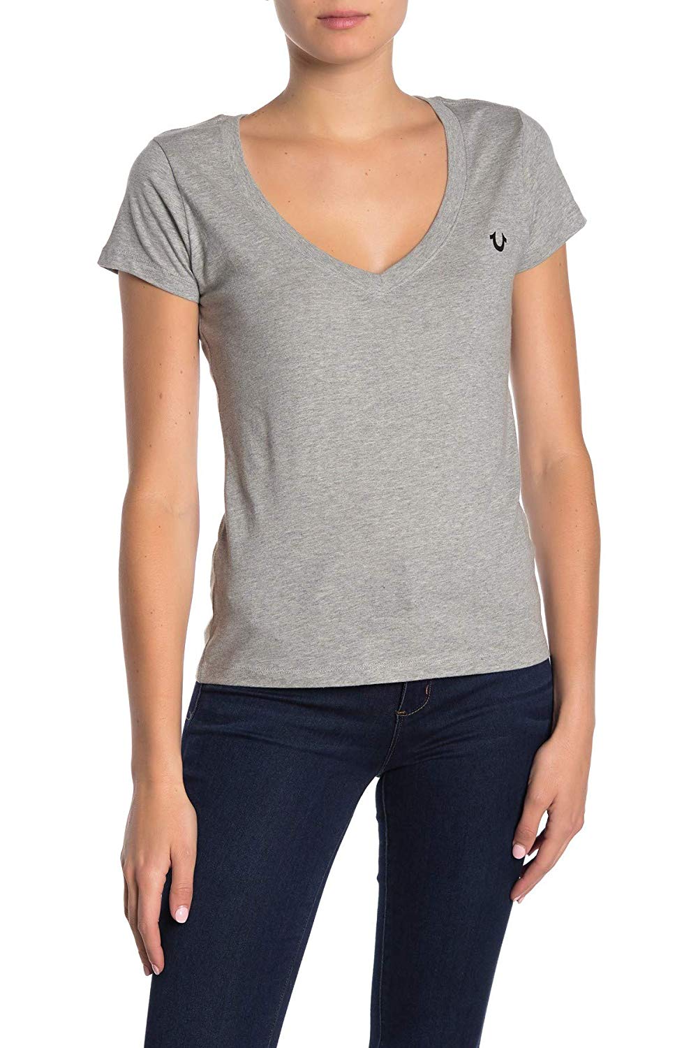 T-shirt femme à col en V True Religion Big Horseshoe - Photo 8/11