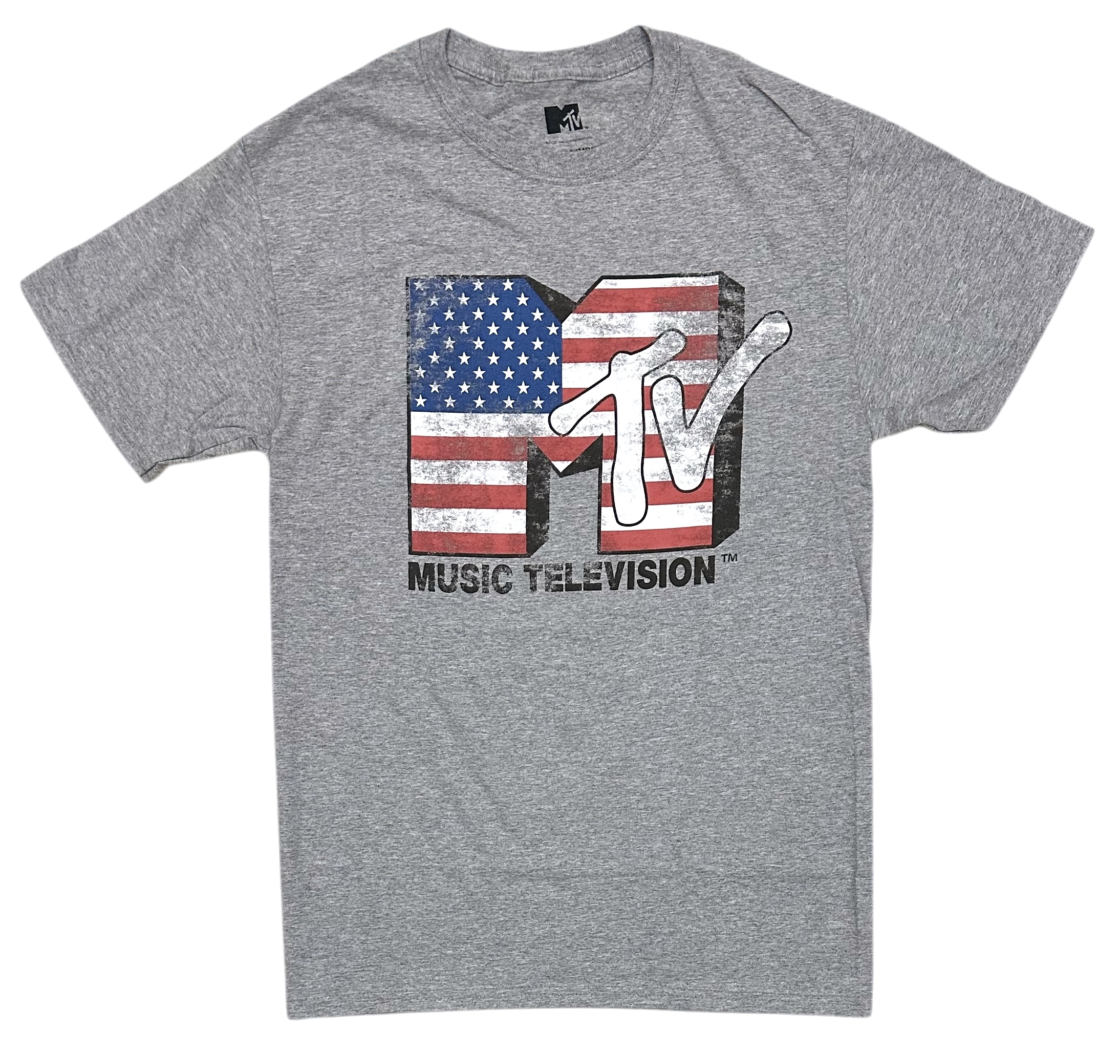 Camiseta MTV Music Television Talla S-3XL Bandera de Estados Unidos Mercancía Auténtica - Imagen 5 de 7
