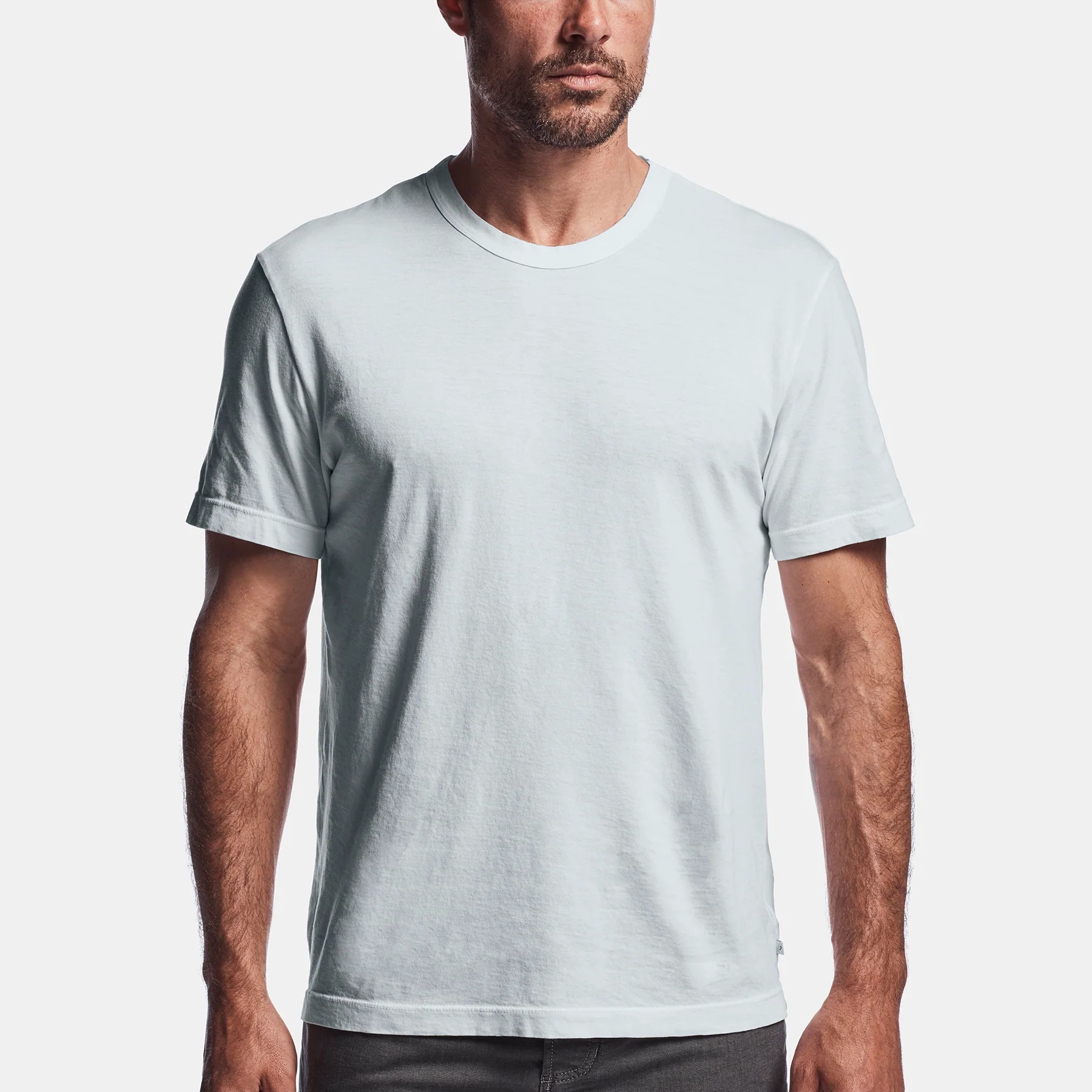 Camiseta para hombre James Perse de algodón tejido MLJ3311 manga corta cuello redondo - Imagen 37 de 58