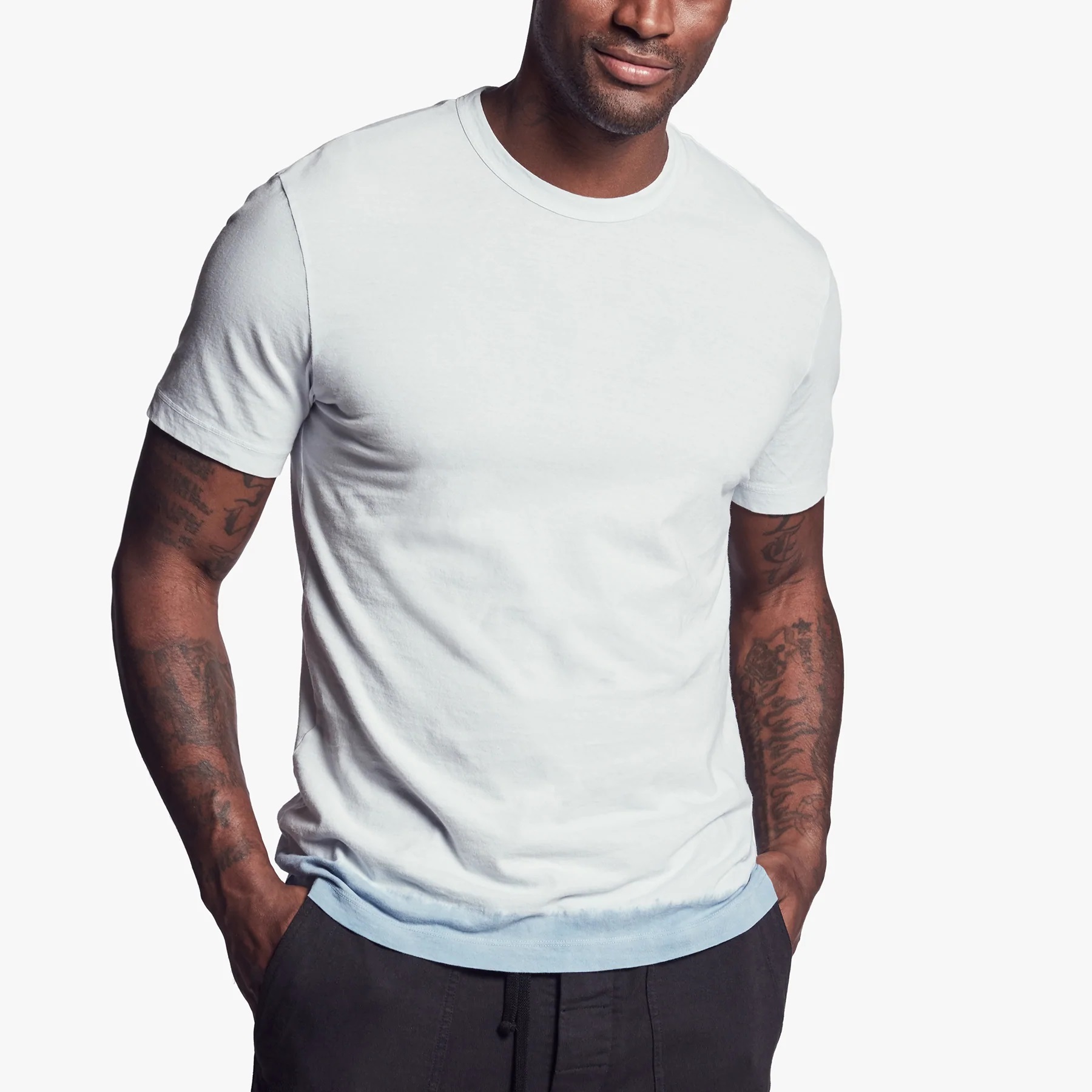 Camiseta para hombre James Perse de algodón tejido MLJ3311 manga corta cuello redondo - Imagen 33 de 58