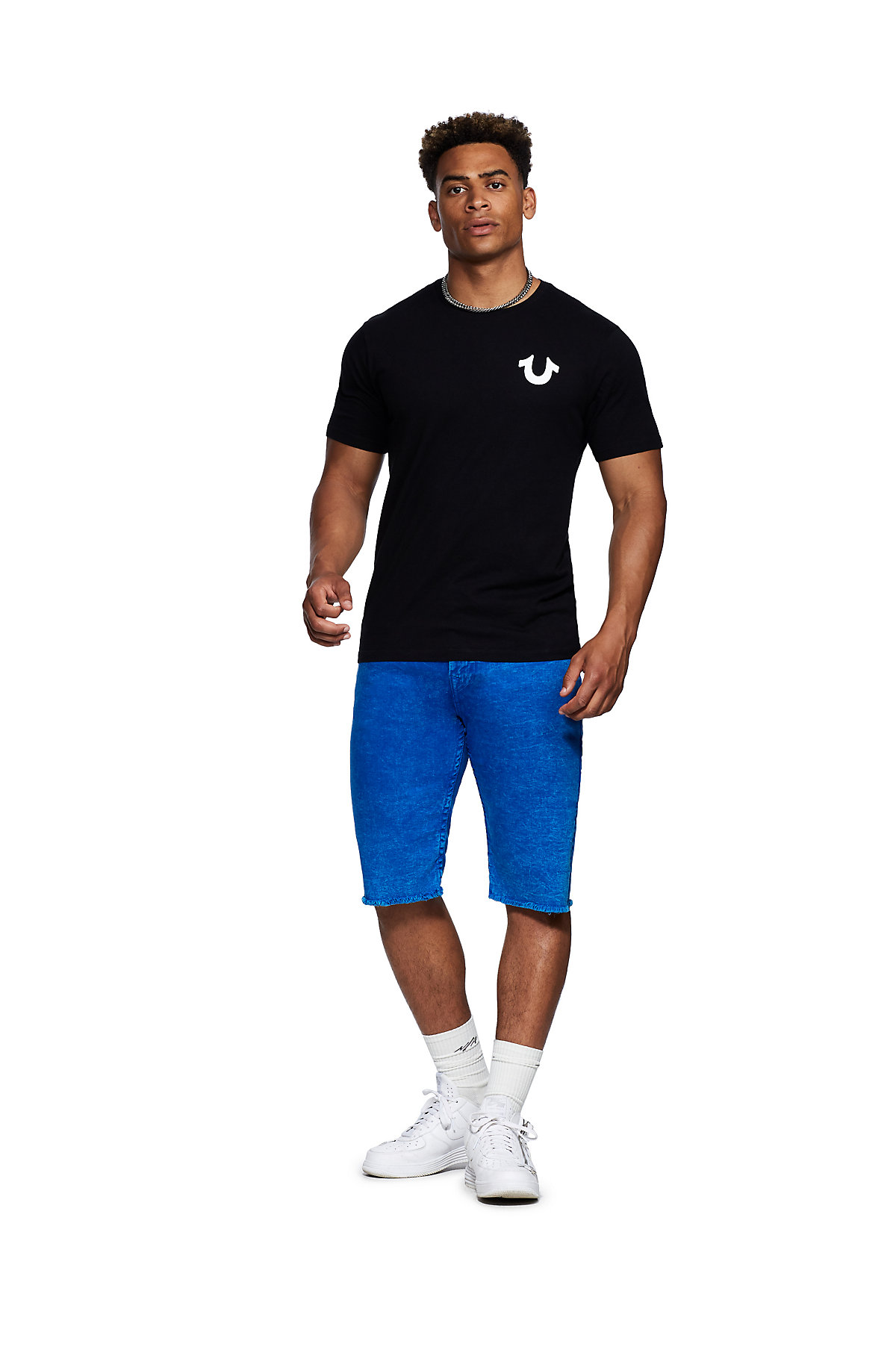 True Religion Men's Ricky Big T Straight Denim Stretch Jean Shorts eBay