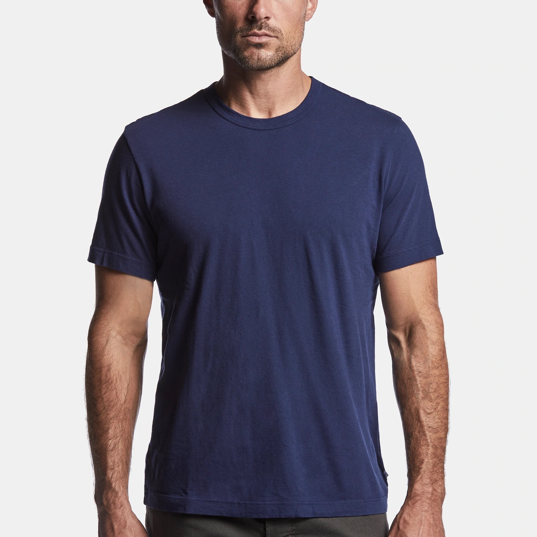 Camiseta para hombre James Perse de algodón tejido MLJ3311 manga corta cuello redondo - Imagen 2 de 58