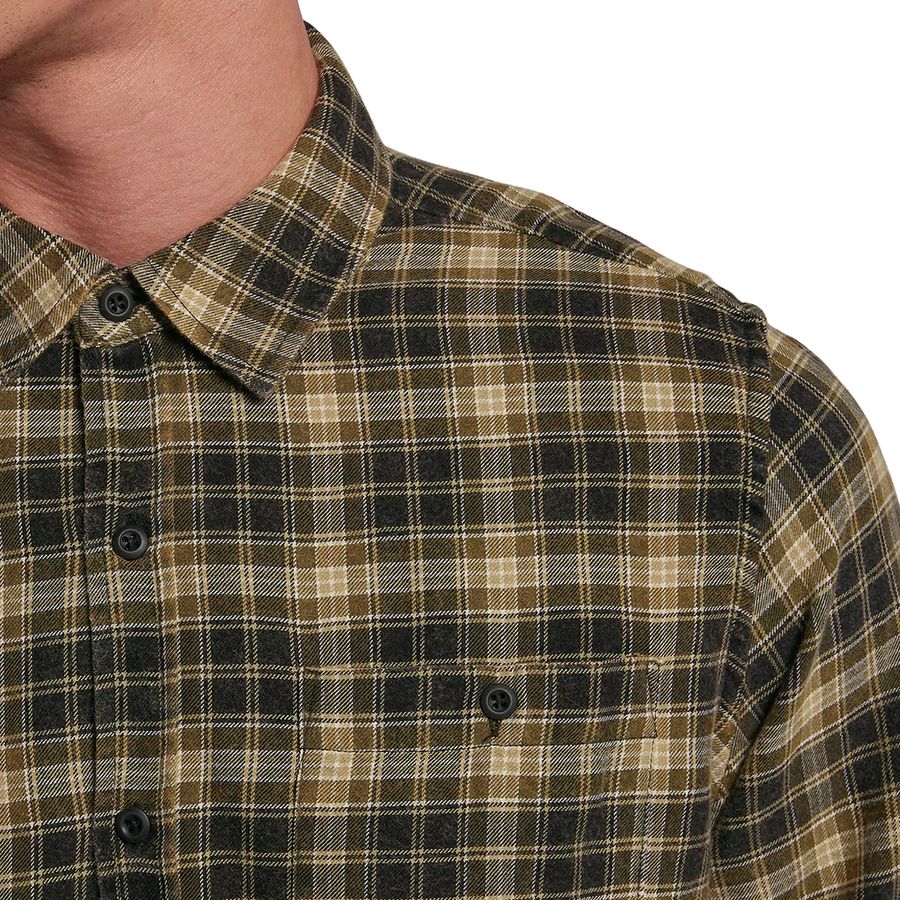 Hurley Men's Ranger Plaid Flannel Shirt Black eBay