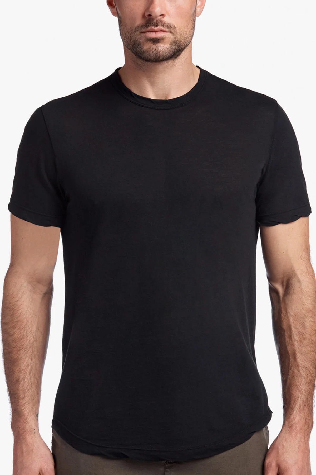 Camiseta para hombre James Perse de algodón tejido MLJ3311 manga corta cuello redondo - Imagen 20 de 58