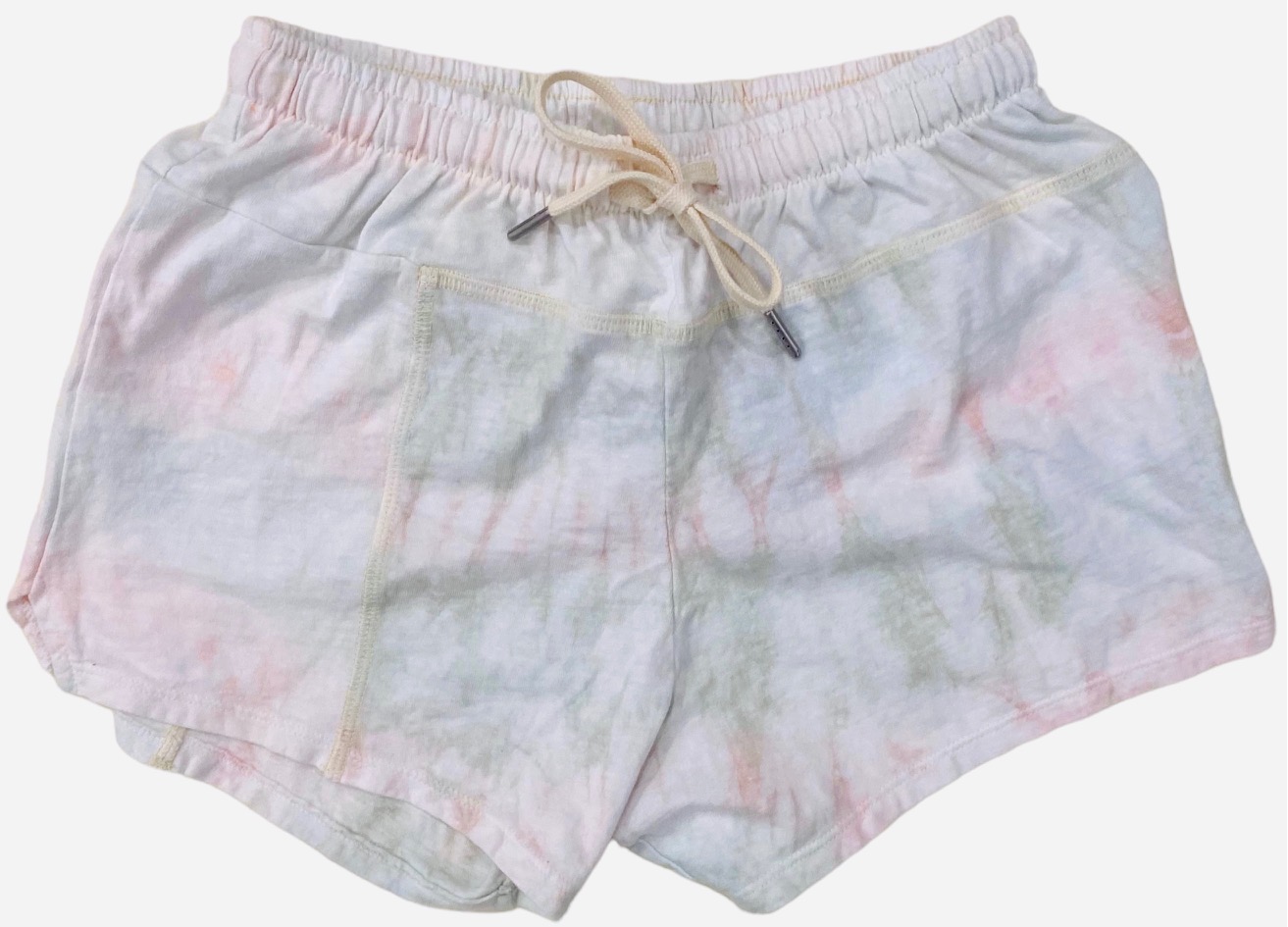 John Elliott Women's Reconstructed Handmade Cut-and-Sewn Tie Dye Sweat Shorts - Picture 8 of 13