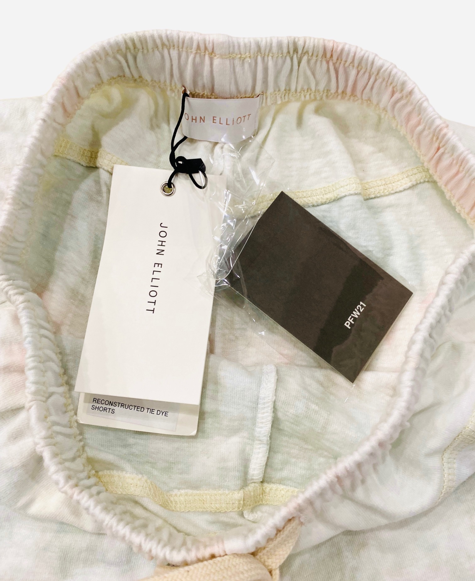 John Elliott Women's Reconstructed Handmade Cut-and-Sewn Tie Dye Sweat Shorts - Picture 10 of 13