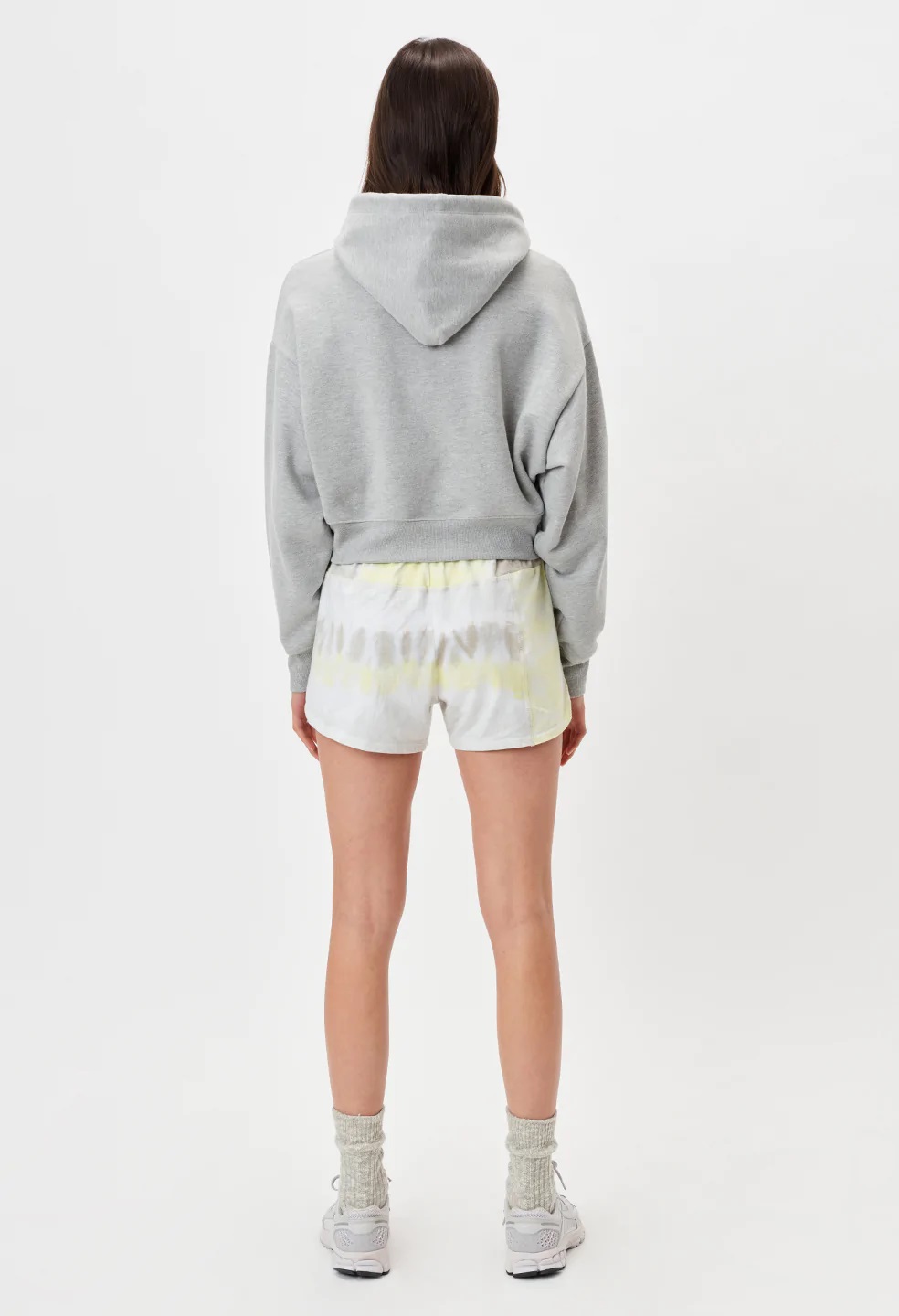John Elliott Women's Reconstructed Handmade Cut-and-Sewn Tie Dye Sweat Shorts - Picture 6 of 13