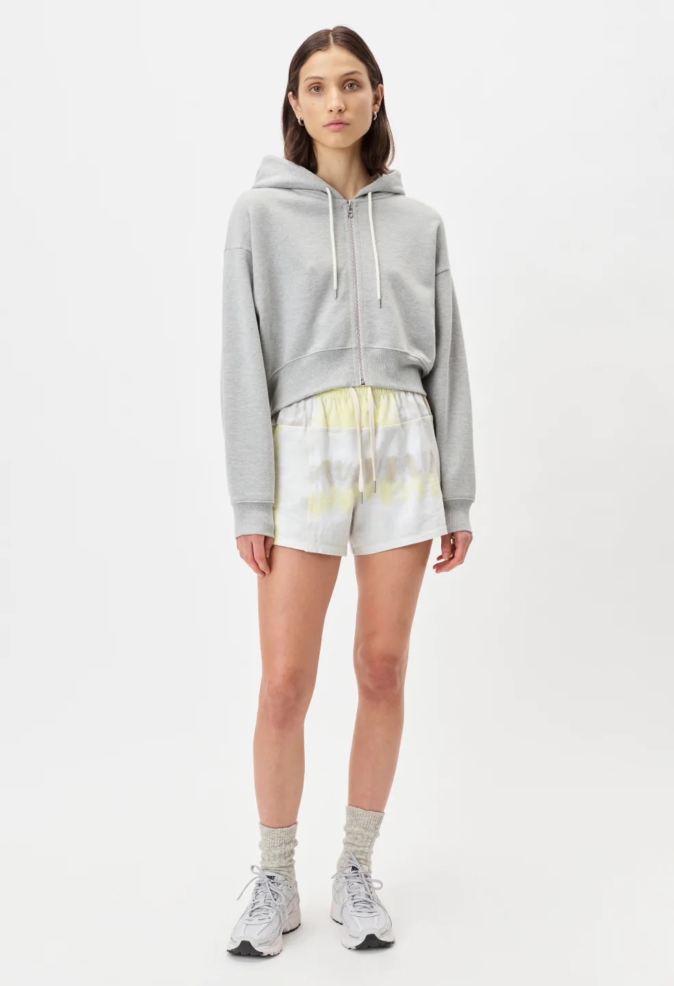 John Elliott Women's Reconstructed Handmade Cut-and-Sewn Tie Dye Sweat Shorts - Picture 5 of 13