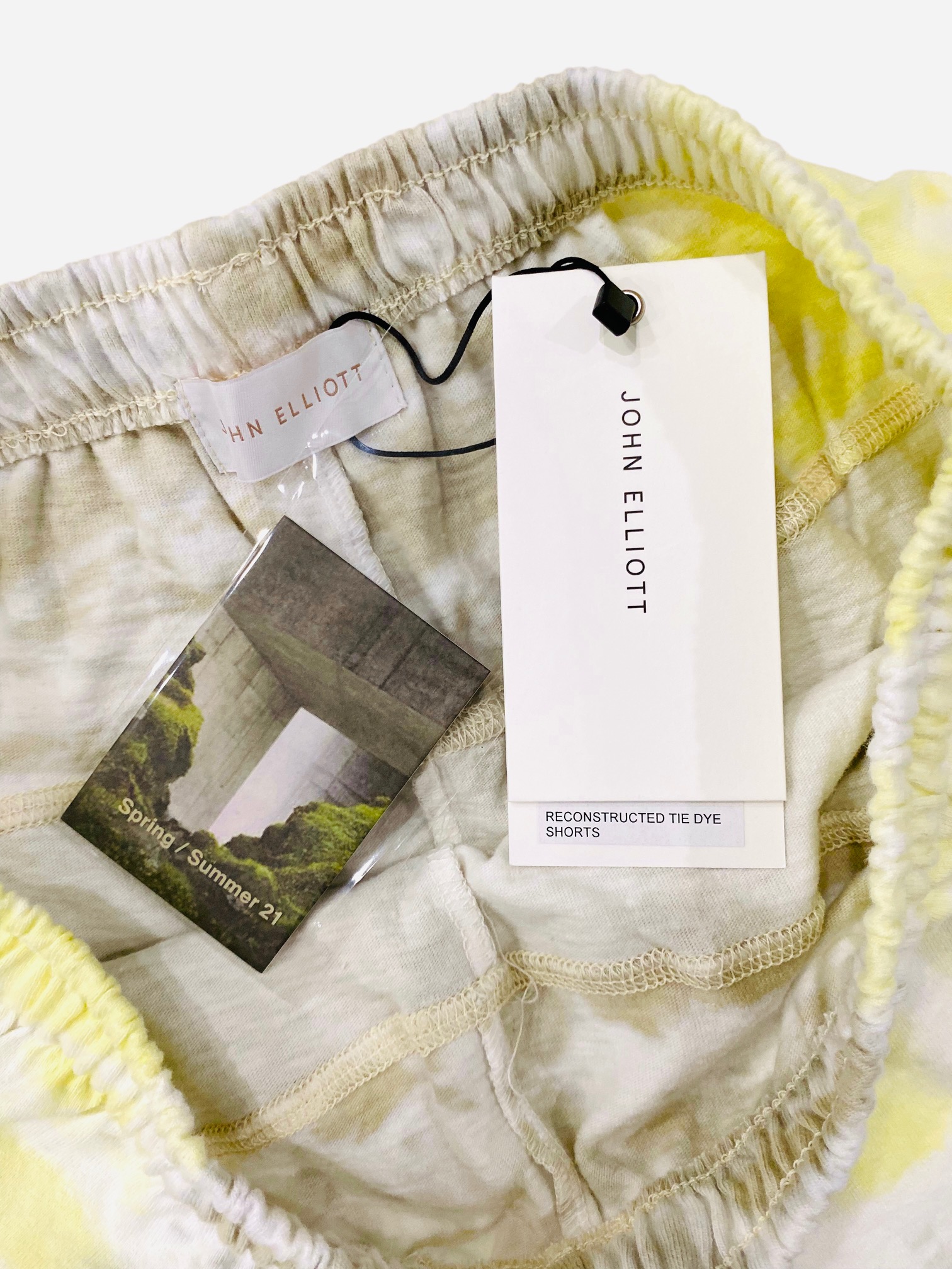 John Elliott Women's Reconstructed Handmade Cut-and-Sewn Tie Dye Sweat Shorts - Picture 4 of 13