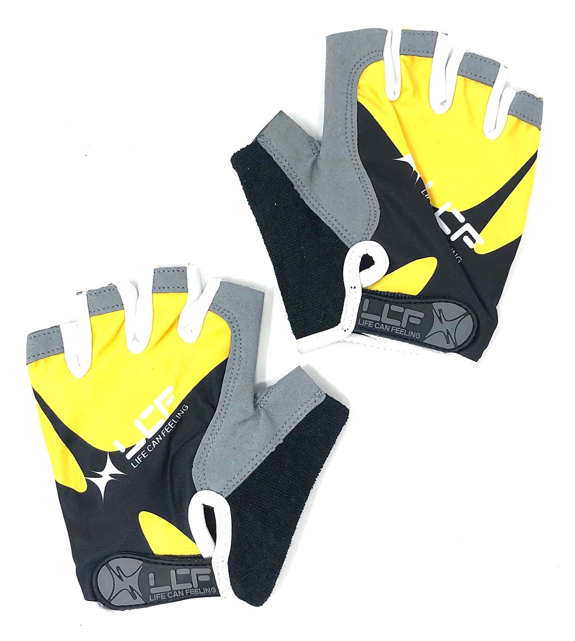 Medios guantes LCF unisex para adultos de carretera ciclismo de montaña bicicleta con palma acolchada de gel 3D - Imagen 11 de 13