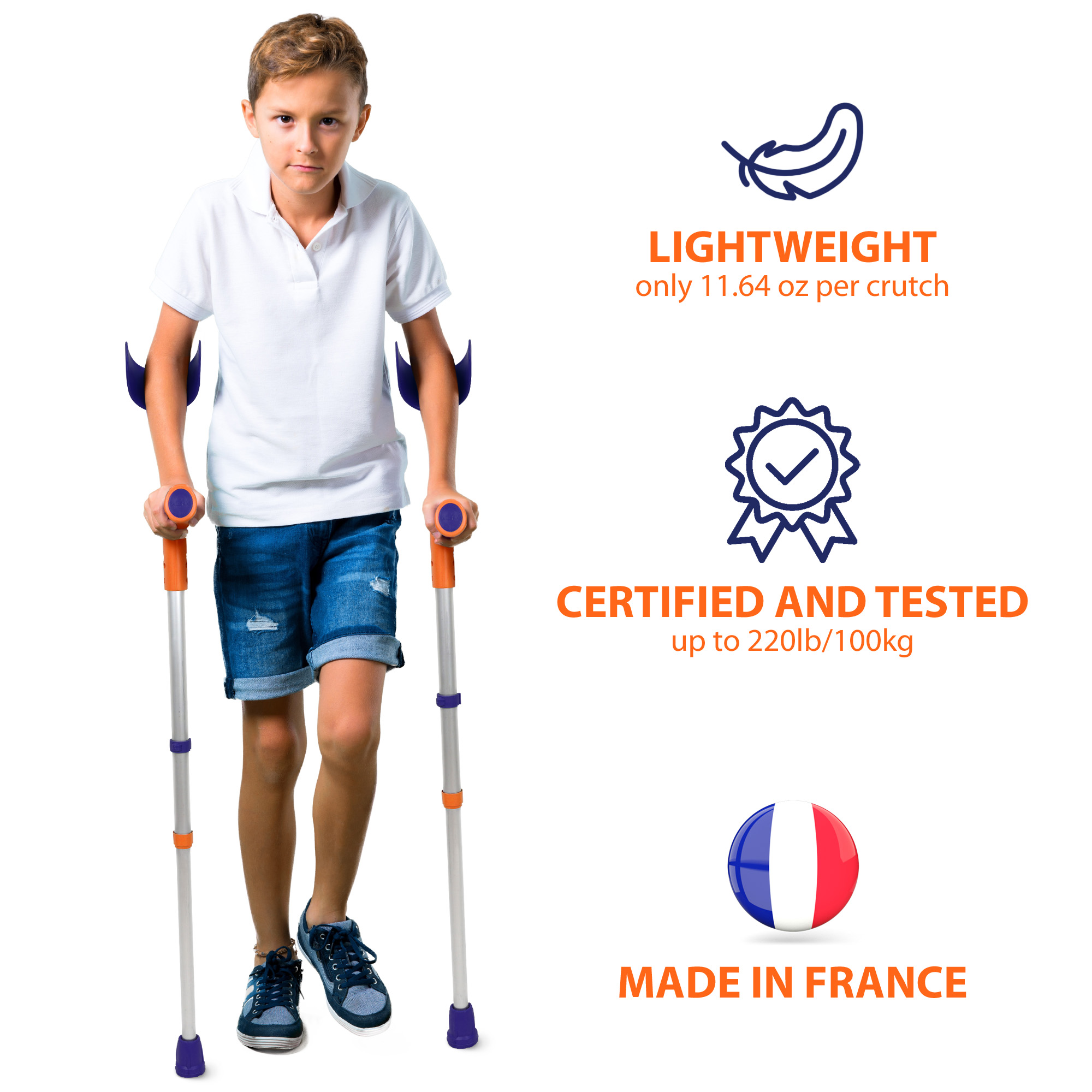 ORTONYX Kids Walking Forearm Crutch (1 Pair) eBay