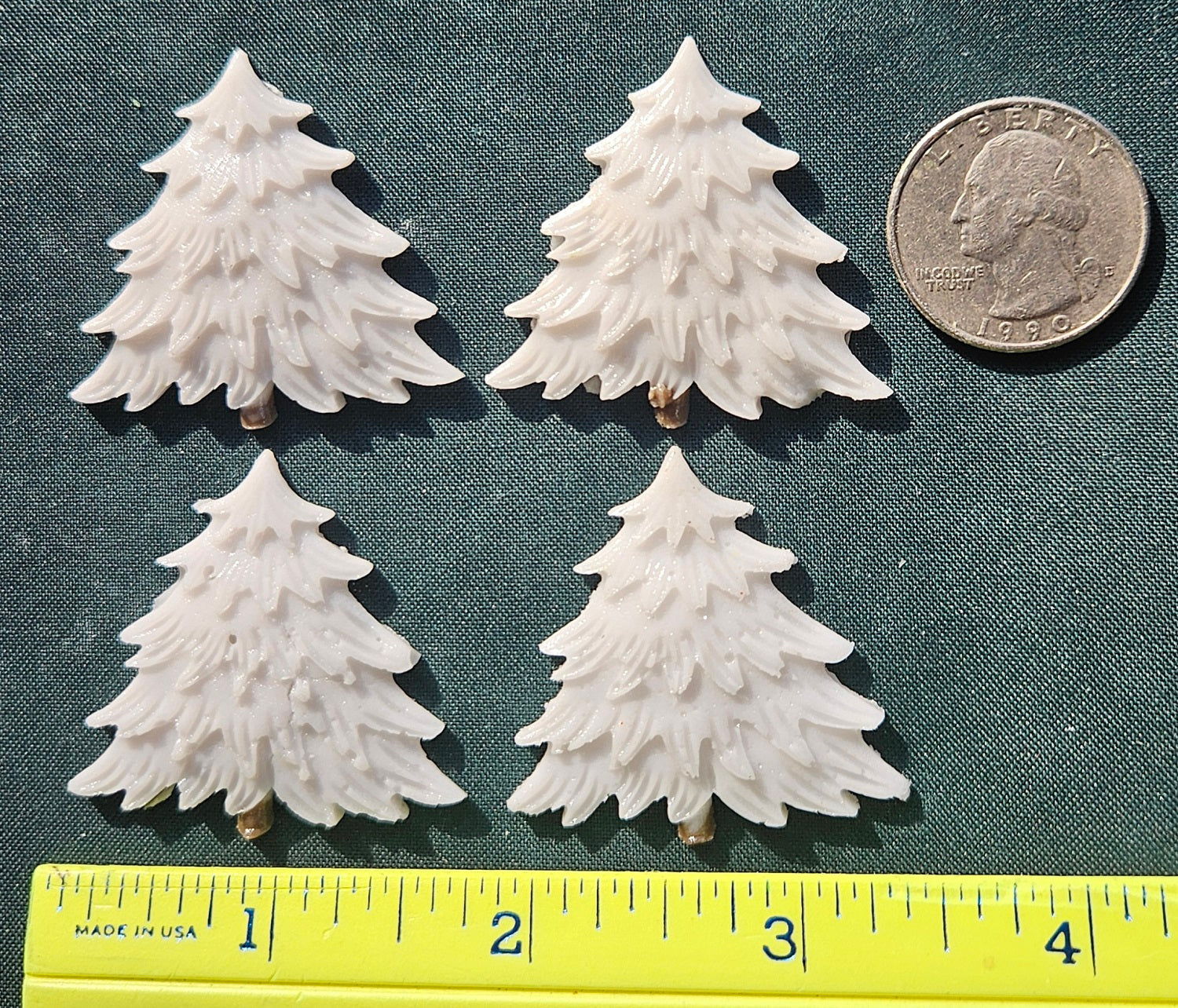 COE 96 Pre Fused Glass Snow Covered Evergreen Trees