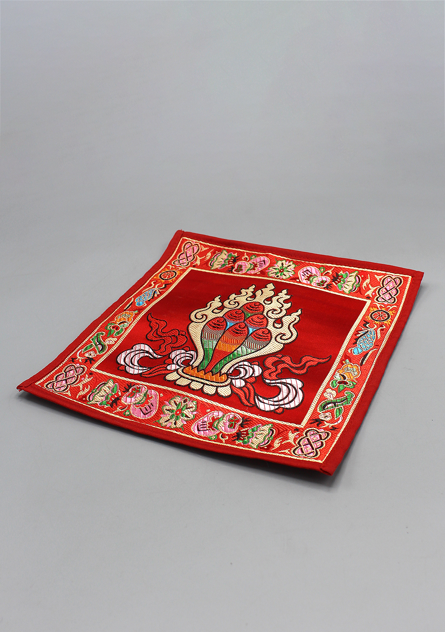 Tibetan Buddhist Brocade Norbu, Wish Fulfilling Jewel Altar Placemat