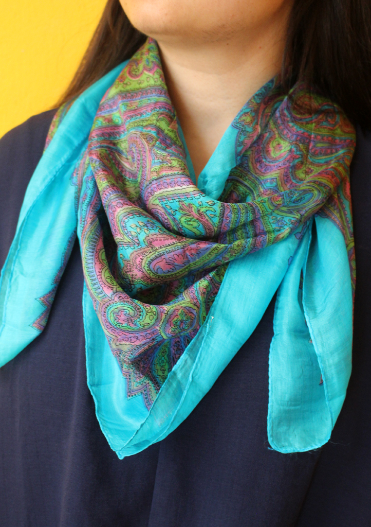 Colorful Soft Summer Floral Printed Silk Square Scarves eBay