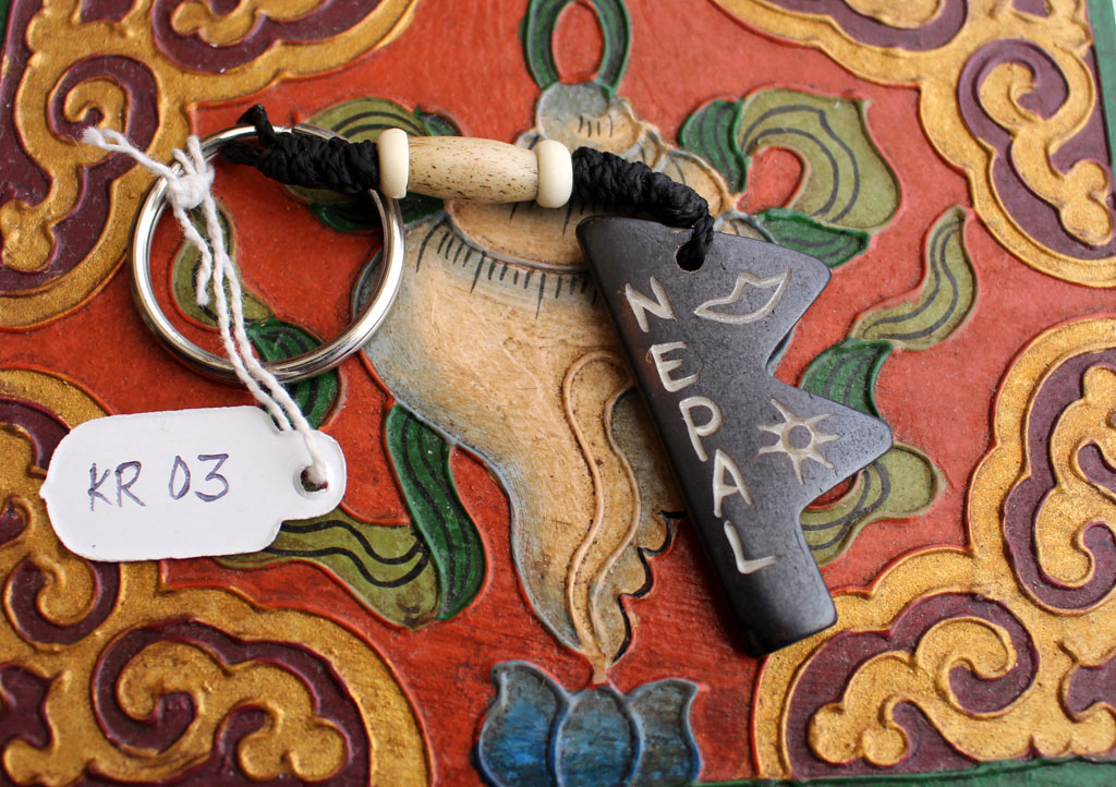 Nepal Carved Bone Keychain Handmade in Nepal - Picture 8 of 8