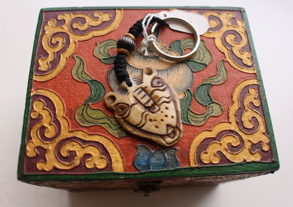 Handcarved Bone Key Chain from Nepal - Picture 12 of 12