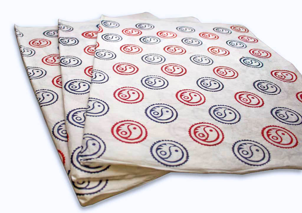 Ying Yang bedruckte Lokta Papier Geschenkpapier Blätter - Bild 9 von 9
