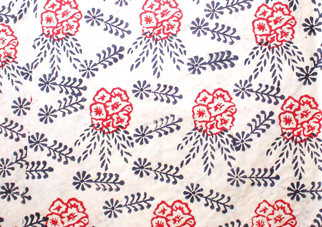 Beautiful Flower Printed Lokta Paper Handmade Wrapping Sheets - Picture 6 of 9
