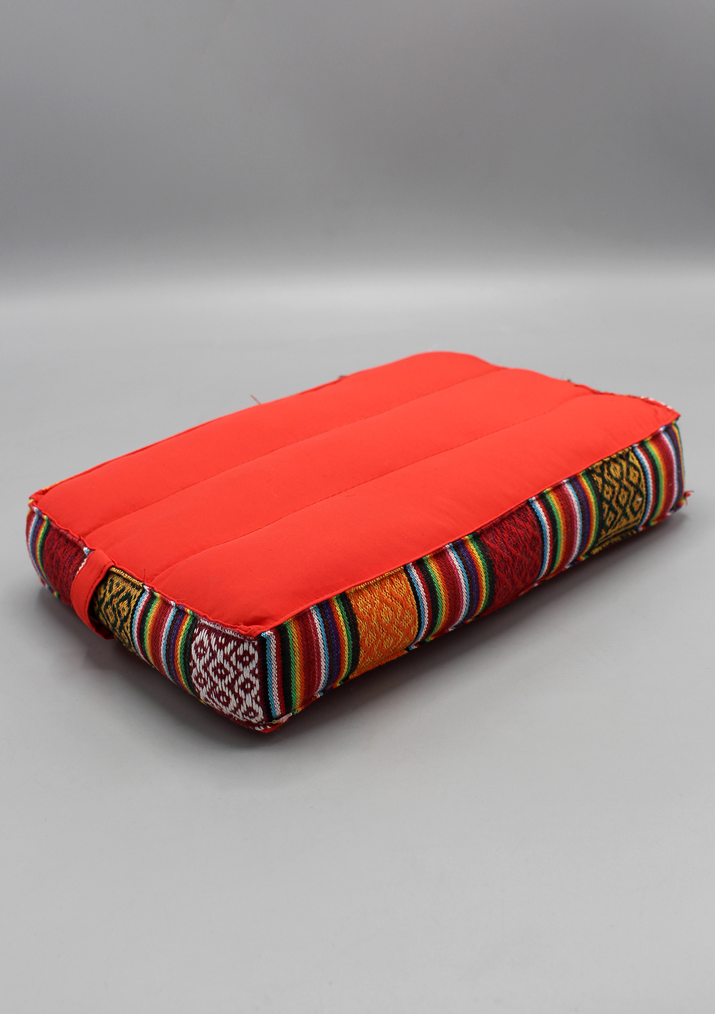 Small Meditation Pillow with Bhutanese Fabric border Cotton meditation