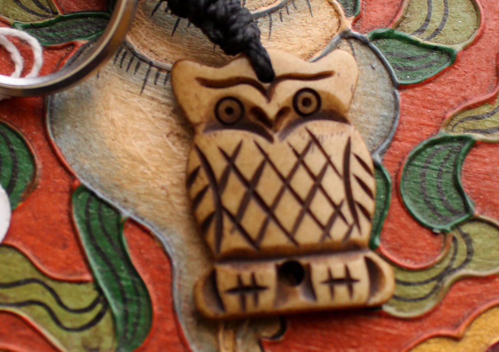 Handcarved Bone Key Chain from Nepal - Picture 10 of 12