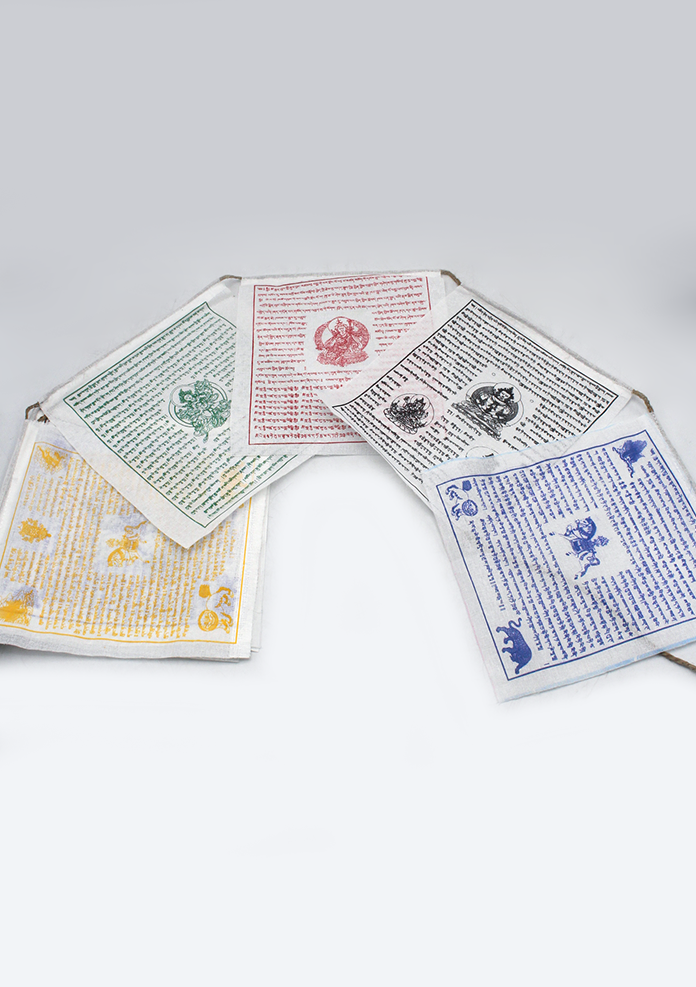 Biologisch abbaubare tibetische Gebetsfahnen aus reiner Baumwolle - mittel und klein - Bild 9 von 10