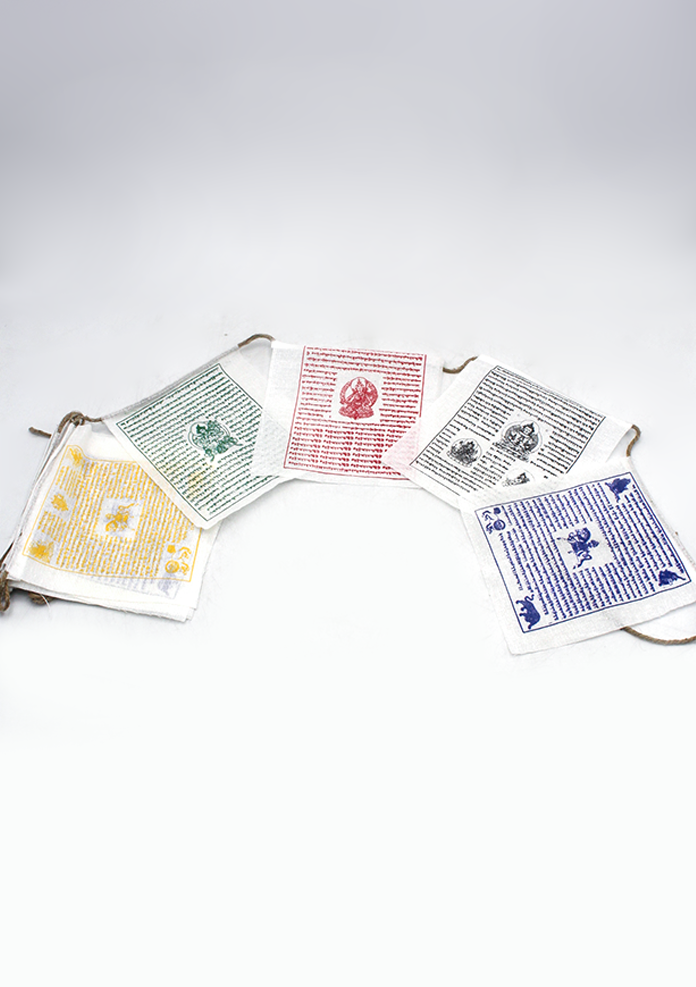 Biologisch abbaubare tibetische Gebetsfahnen aus reiner Baumwolle - mittel und klein - Bild 10 von 10