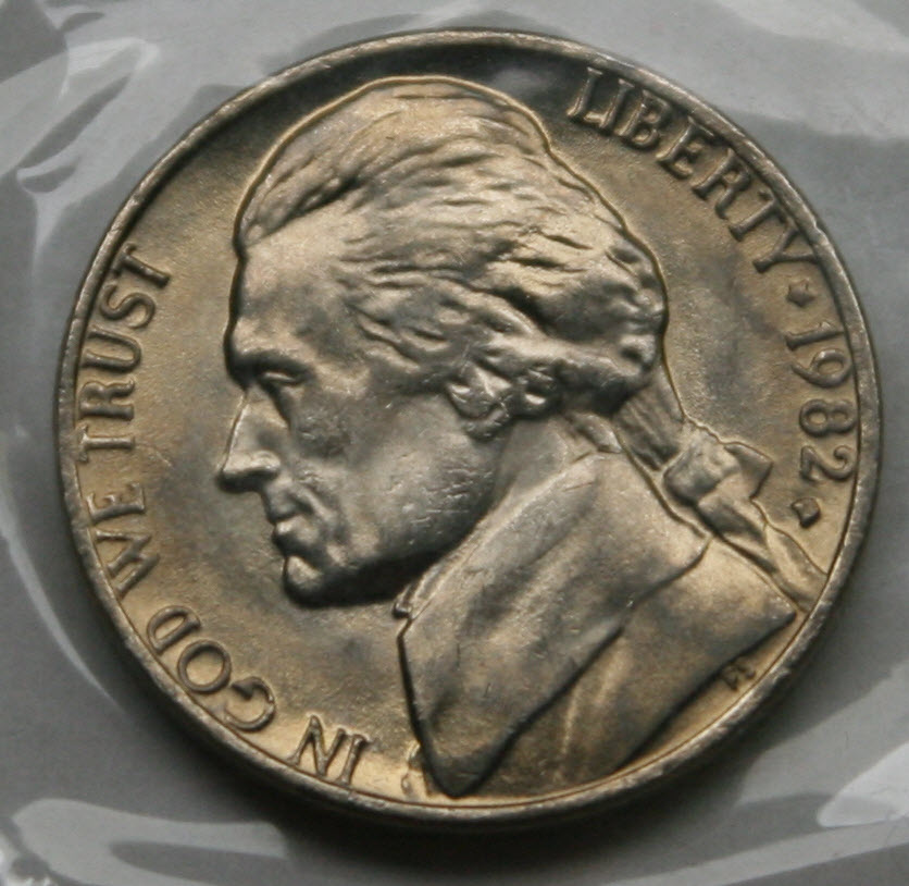 Coin from Bank Roll 1982 D Jefferson Nickel ~ Uncirculated U.S 