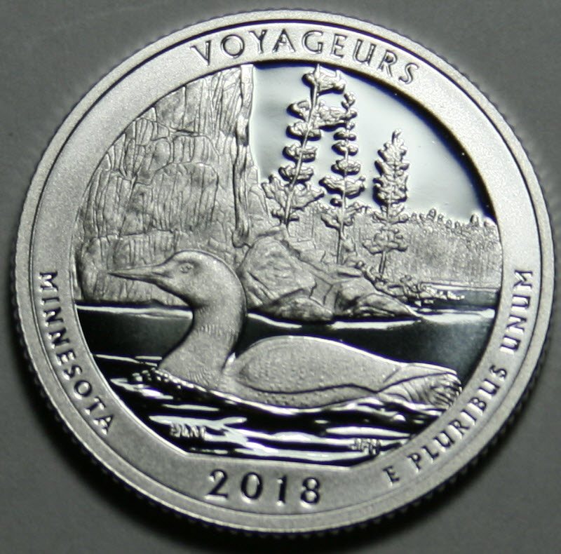 2018-S ATB Quarter Silver Proof Pictured Rocks No Problem Coin