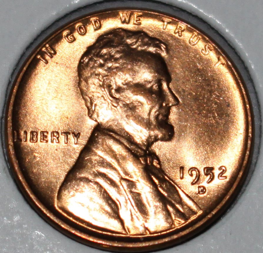 1952-D Lincoln Wheat Cent Choice BU Roll
