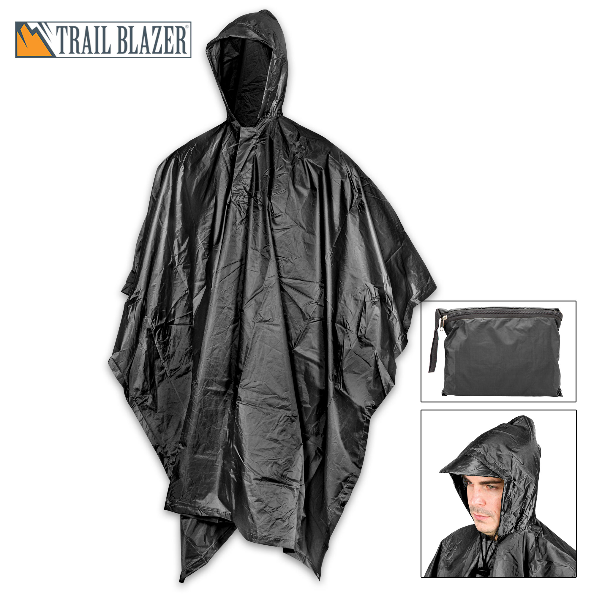 MILITARY GRADE Waterproof Jacket Clear Raincoat Rain Coat Hooded Poncho