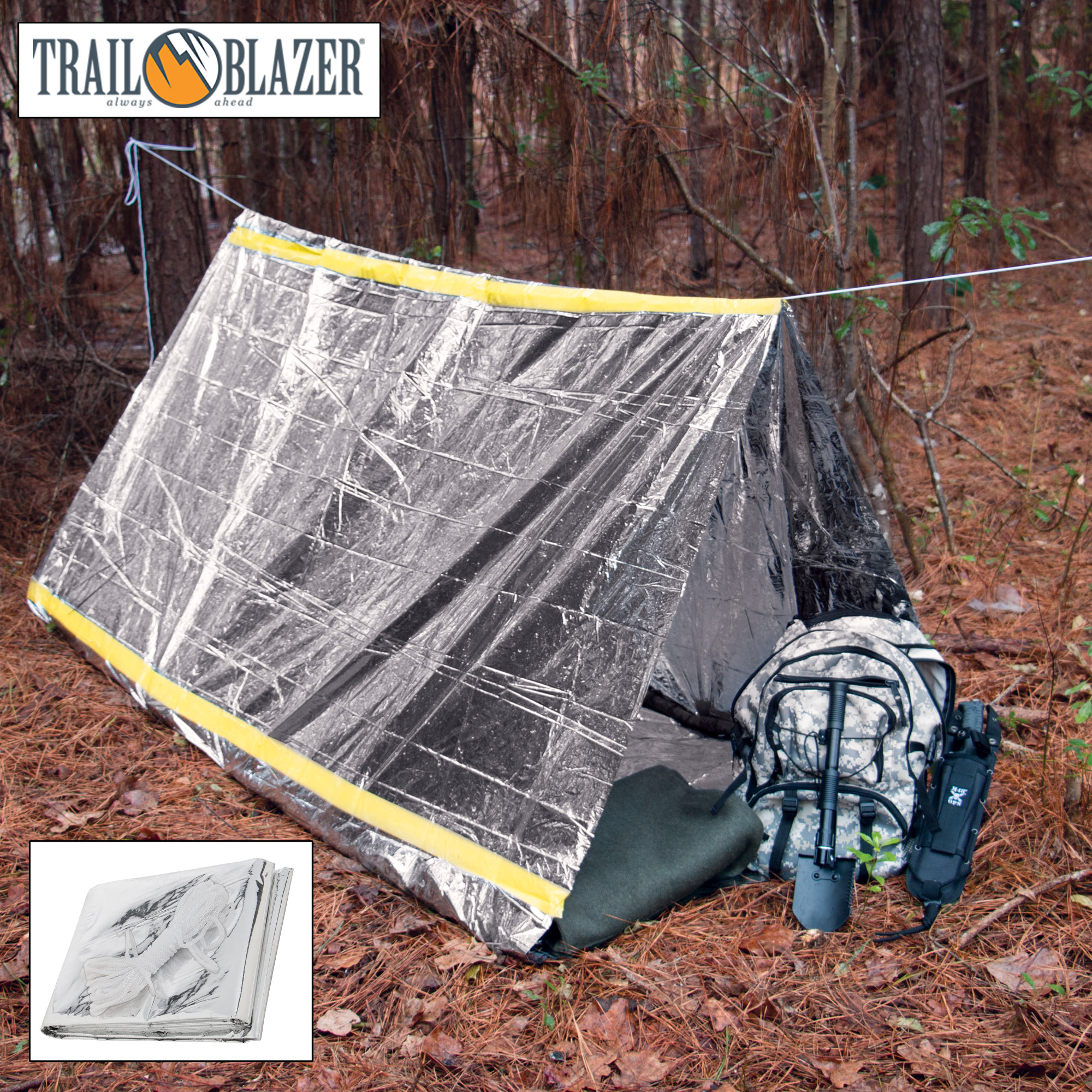 8' x 5' Tenda di emergenza Trailblazer Outdoor Sopravvivenza