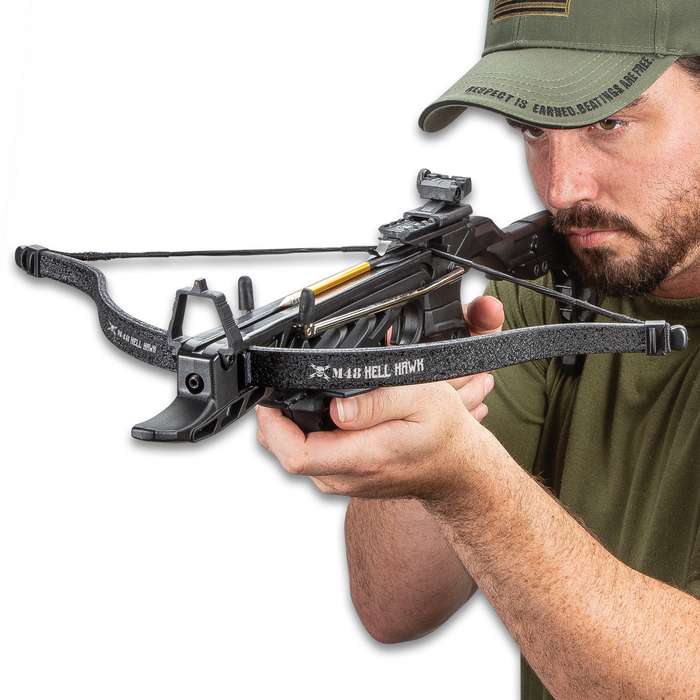 M48 Tactical Powerful Self Cocking Hunting Crossbow Pistol Bow 80lb