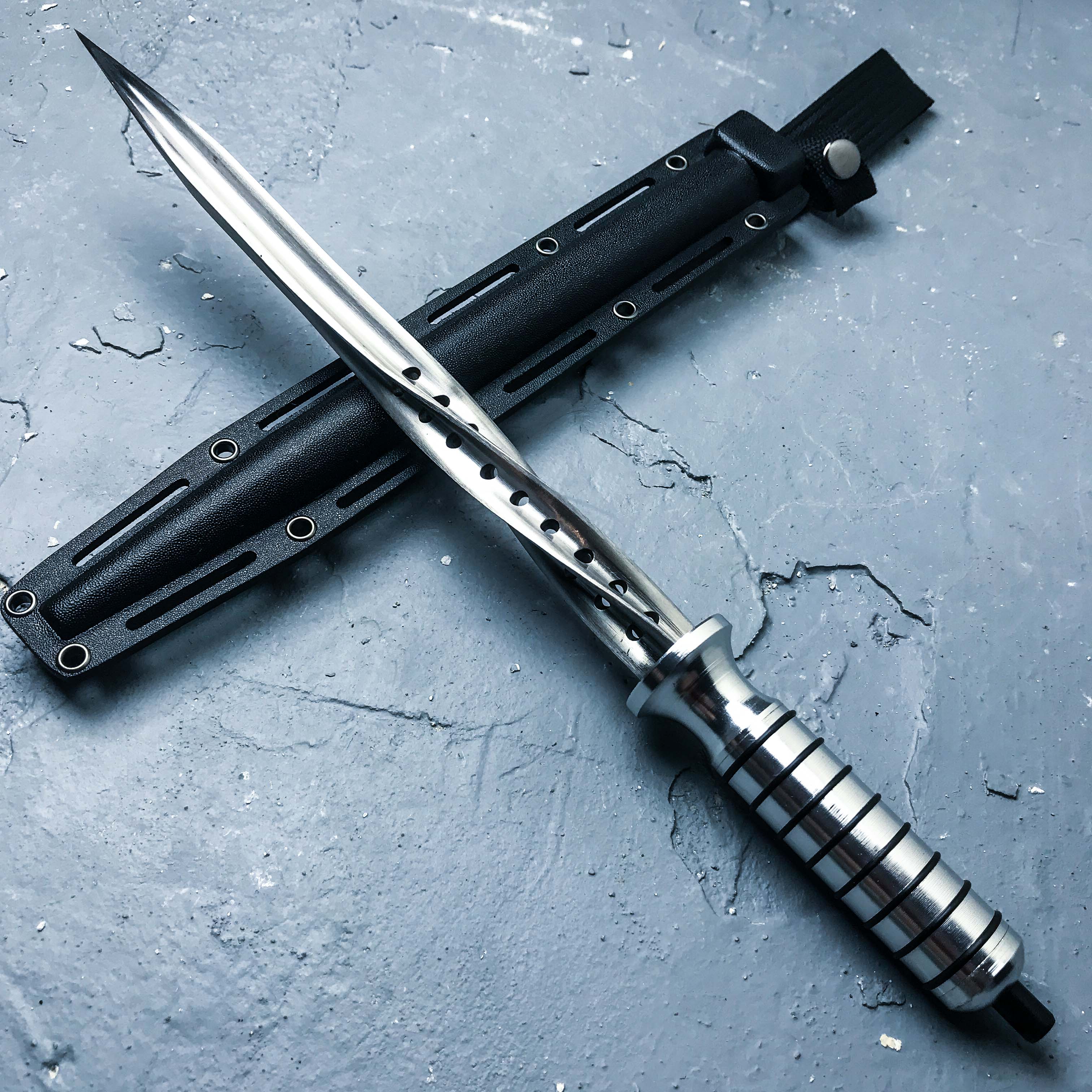 17" CYCLONE Fixed Blade DAGGER KNIFE Tactical Bowie w/ SHEATH eBay