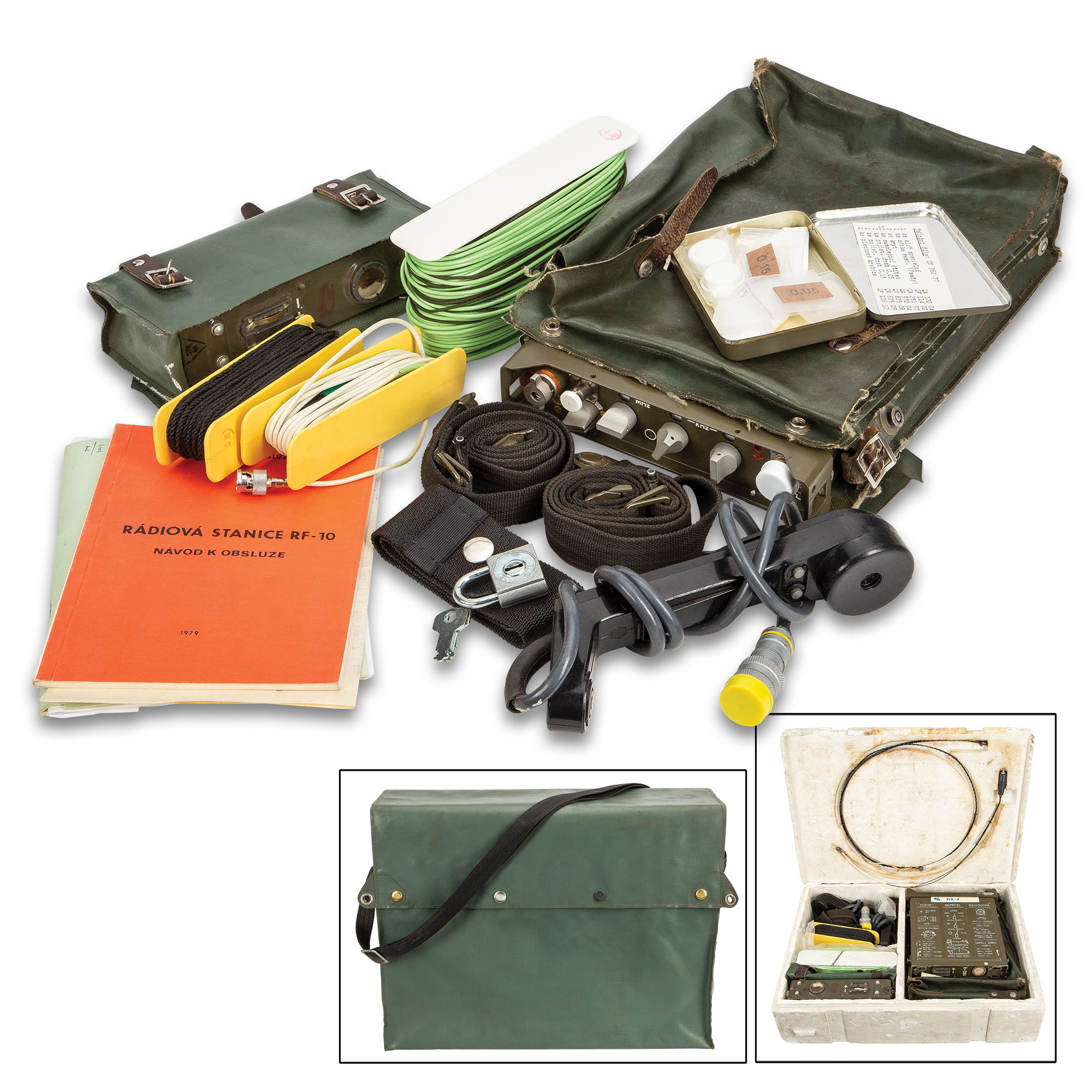 CZECH MILITARY RF10 RADIO SET Surplus Army Portable Antennas Authentic