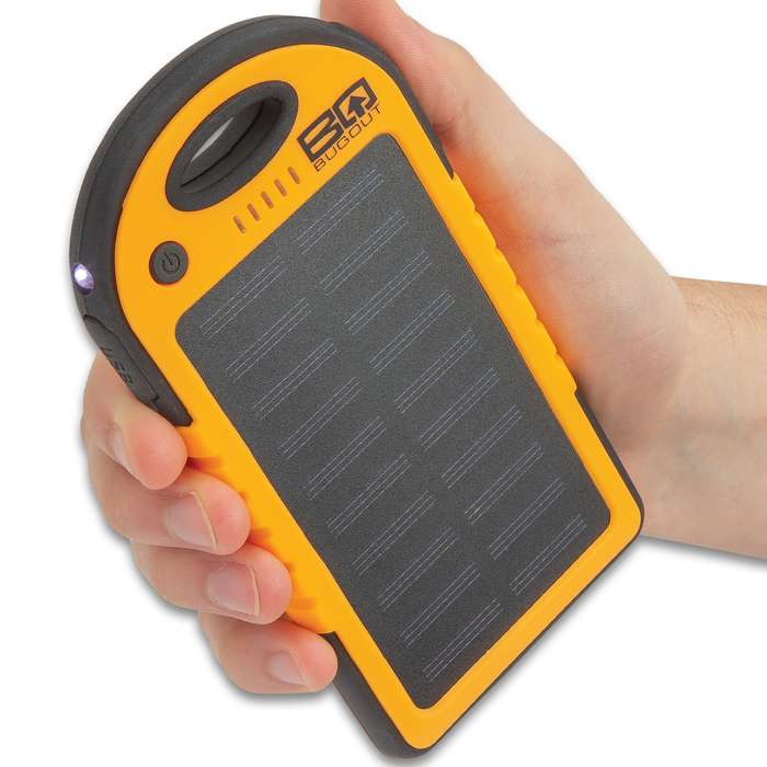 8000mAh Solar Battery Charger Power Bank with LED Outdoor Camping Light