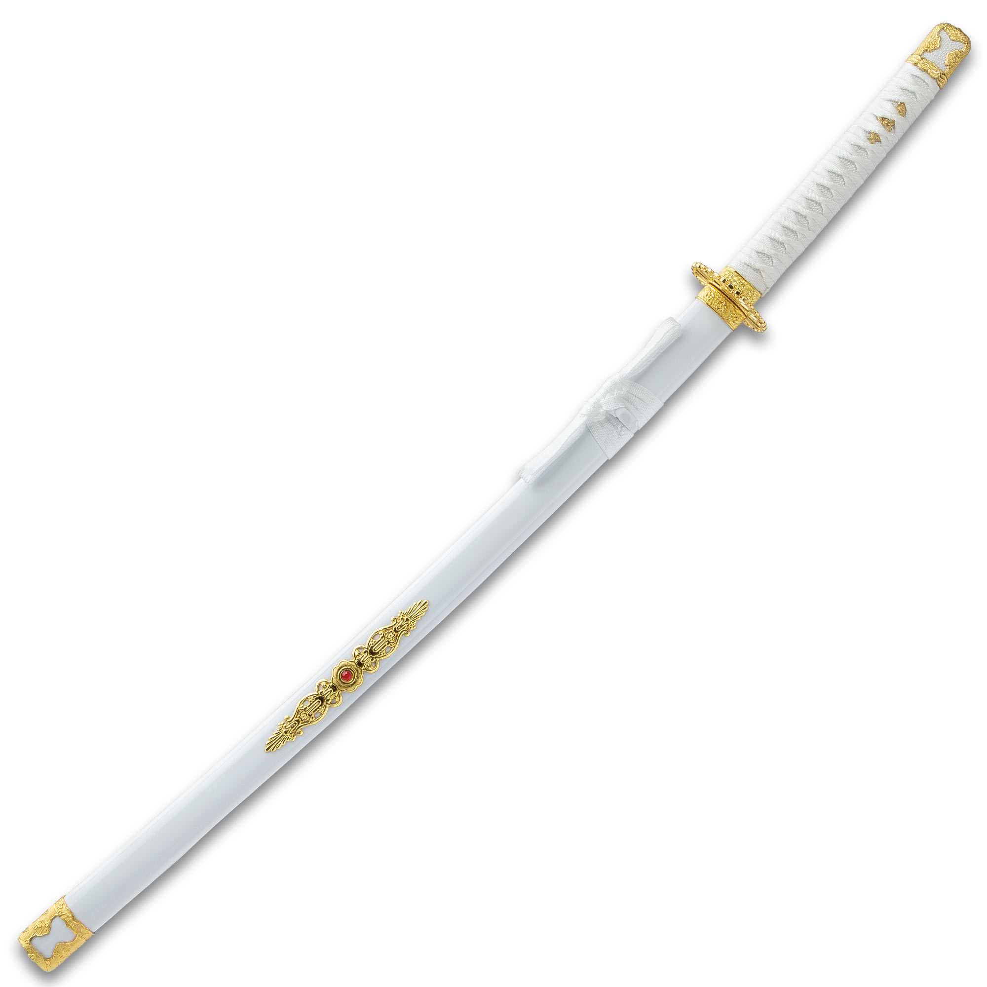 39" White Lotus Samurai Ninja Martial Arts Katana HIGH CARBON STEEL