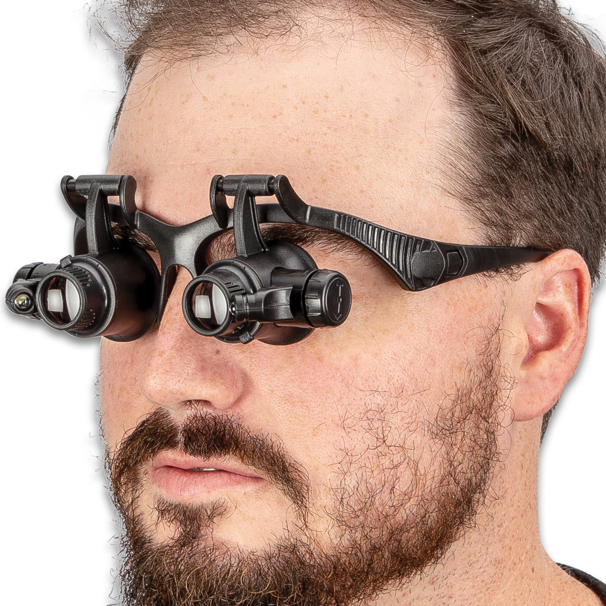 Plastic Dual Loupe w/ Case on Frames Magnifications of 6x, 8x, 14x and