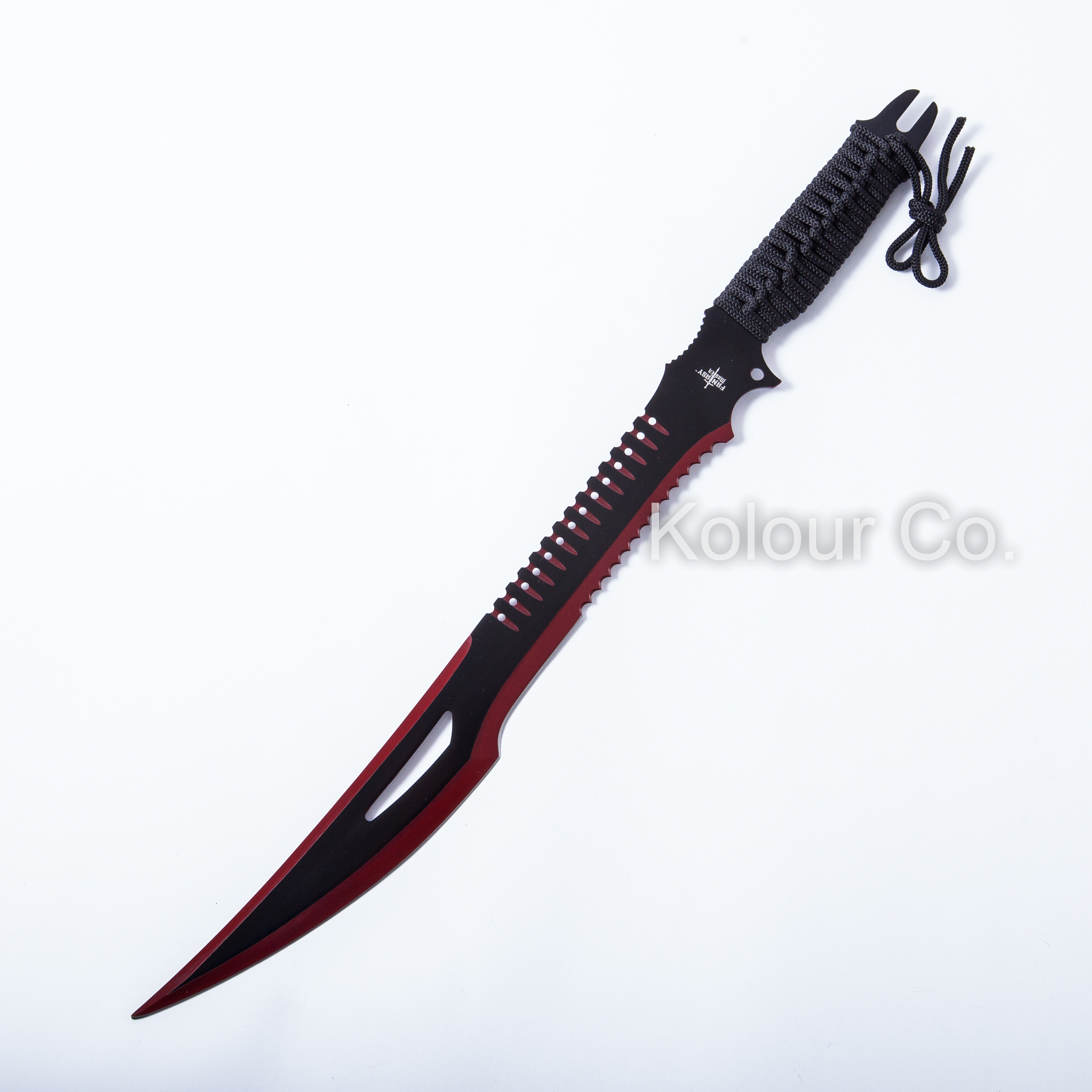 25" RED NINJA SWORD Full Tang Machete Tactical Blade Katana Knife
