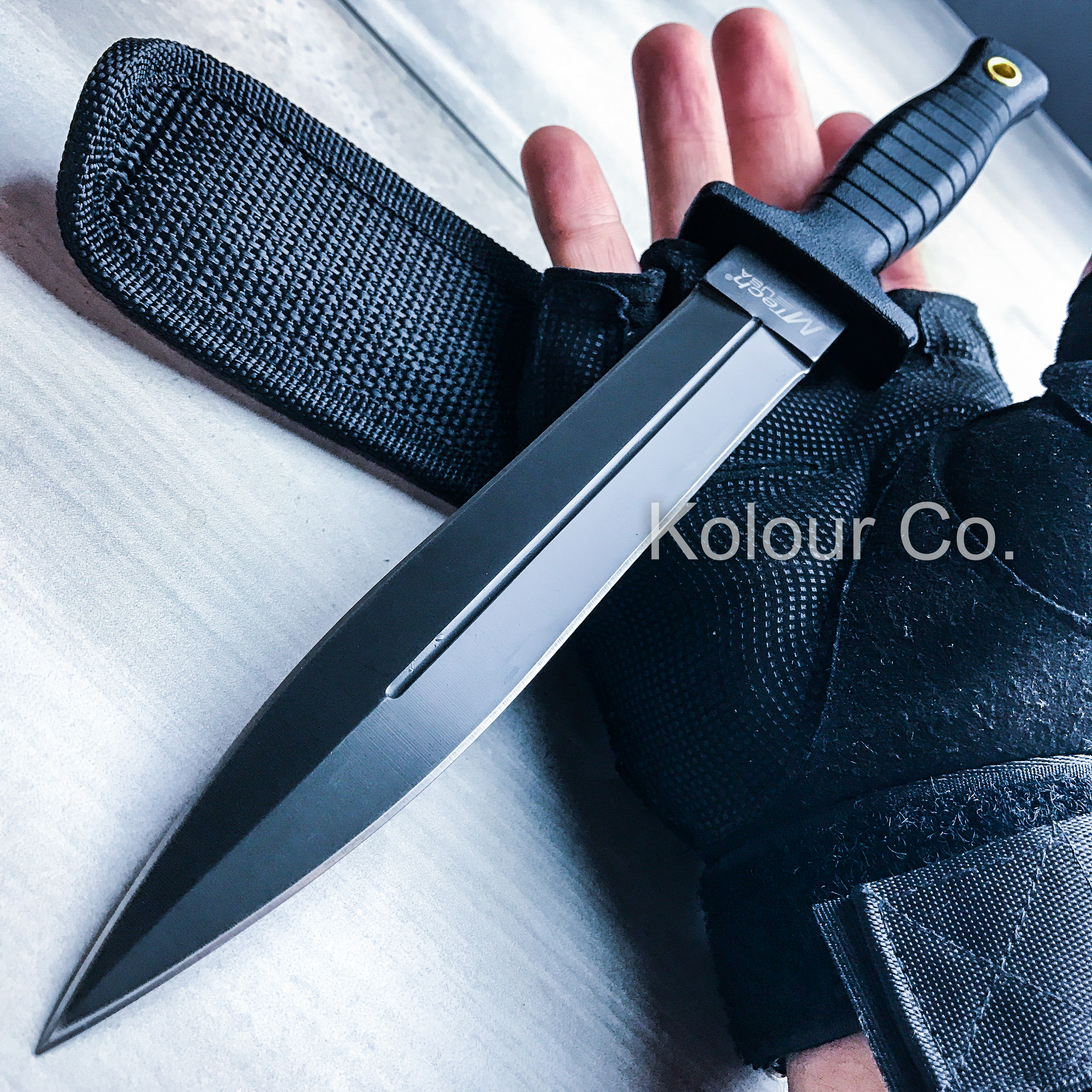 11" MTECH Fixed Blade COMBAT KNIFE Dagger Tactical Blade Army Bowie w/ SHEATH eBay