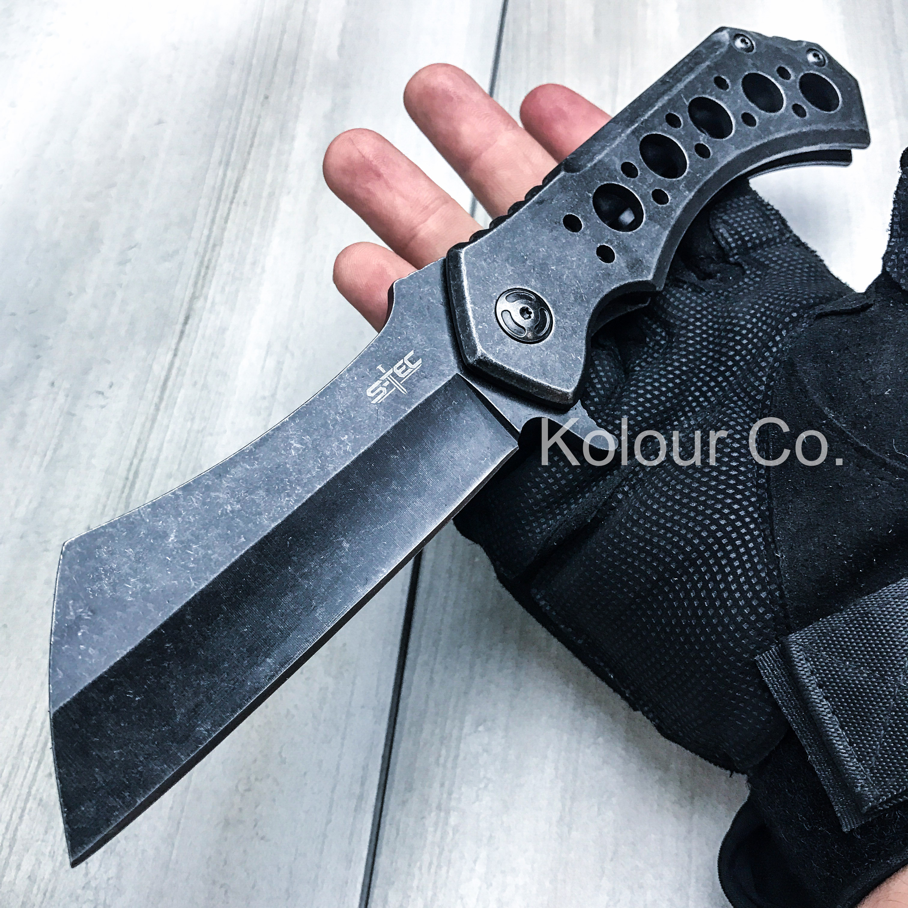 10" HUGE CLEAVER BALL BEARING Assisted Open Pocket Folding Knife RAZOR