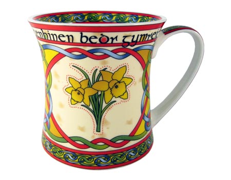 Welsh Daffodil Mug Capacity Fine Bone China 325ml 11 fl oz Perfect as Souvenir