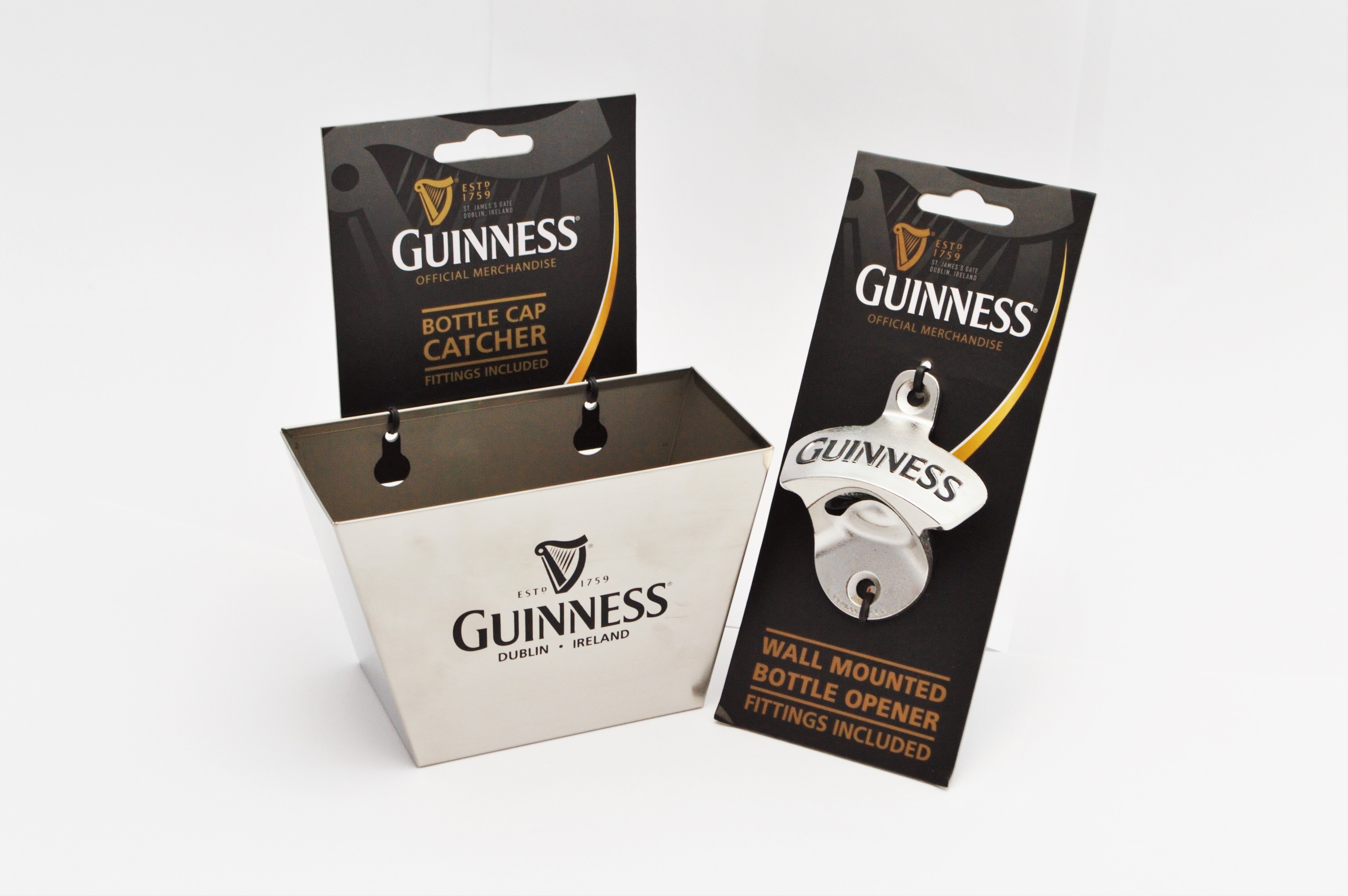 Details About Bottle Opener And Cap Catcher Set Guinness Wall Mount S Included