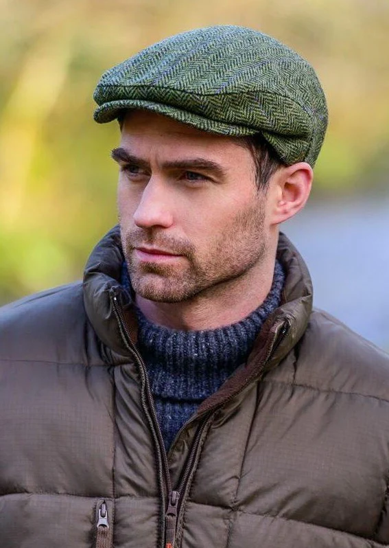 Mucros Weavers Irish Flat Cap Men's Trinity 100% Wool Tweed Hat