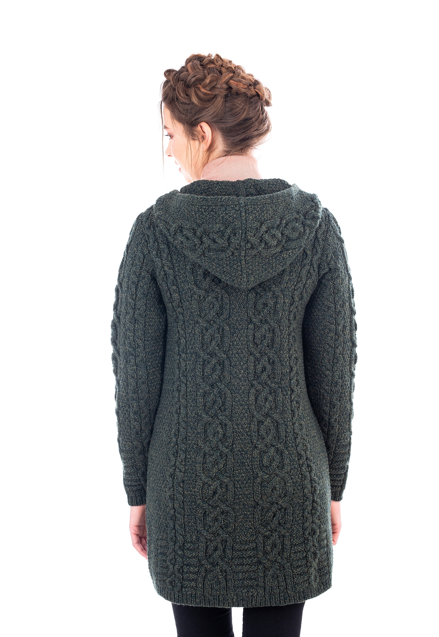 Womens Hooded Parkle Style Cardigan Ladies Knitted Zip Pocket Long Sleeve Top | eBay