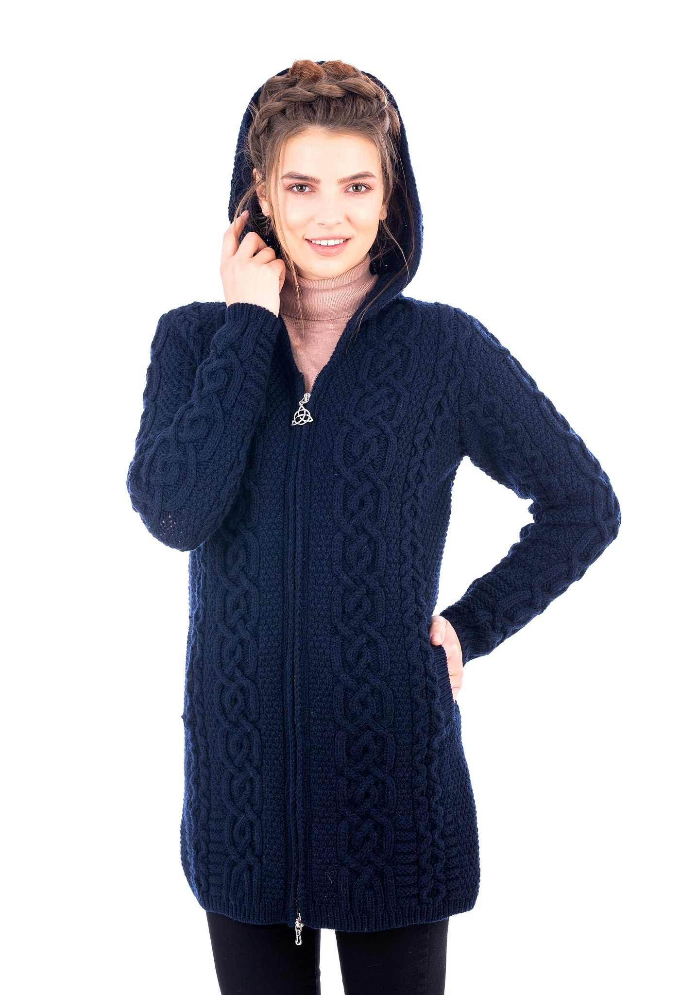 maternity long puffer coat