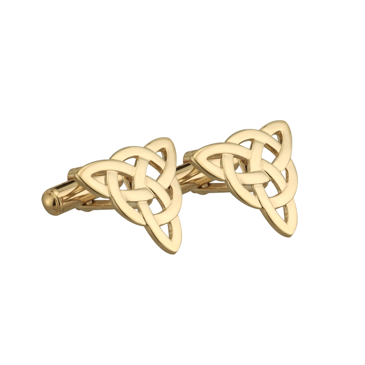 Solvar Men's Gold Plated Celtic Knot Cufflinks Traditional Irish Gift 19x19mm