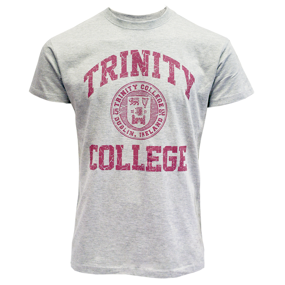 Burgundy and White Trinity College Seal Dublin Ireland Tee-Shirt